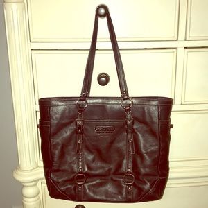 Black leather Coach Purse.